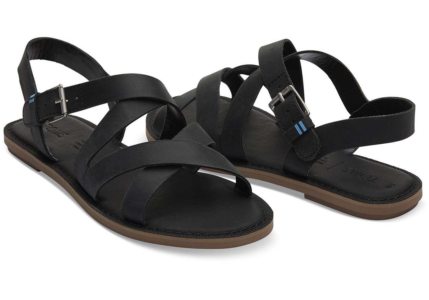 Toms Sicily Sandals Black - Womens - 05143-CTXB